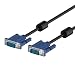 Computer Laptop to Monitor TV Cord - VGA Cable 15 pin Male to Male Plug 6FT (feet) Wire for Laptop, LCD TV, DVD, Projector, Set-top Box and More - Black & Blue by Basko