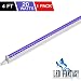 LED FANTASY UV LED Blacklight bar 20w 4ft T5 Integrated Bulb Black Light Fixture for Blacklight Poster and Party Fun Atmosphere with Built-in ON/Off Switch