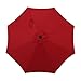 Grand patio 10 FT Super Sturdy Aluminum Patio Umbrella, UV Protected Outdoor Umbrella, Red