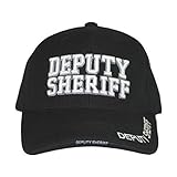 Deputy Sheriff County- Law Enforcement, Style Baseball Hat Cap Black 3D Embroidery