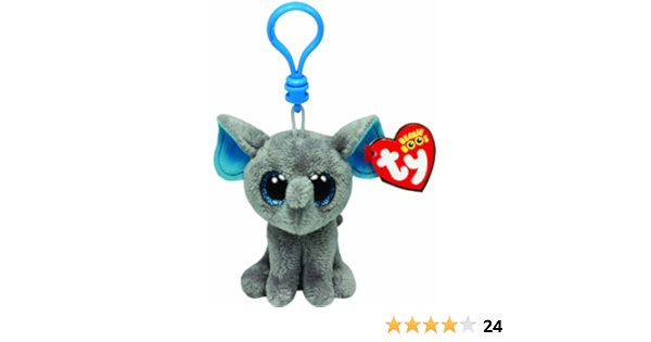beanie boo elephant keychain