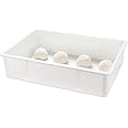 Restaurantware-27 x 18 x 6 Inch Proofing Boxes, 10 Rectangle Dough Boxes - Stackable, Dishwasher-Safe, White Plastic Pizza Dough Boxes, Durable, Lids Sold Separately