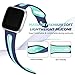 Maledan Sport Bands Replacement for Fitbit Versa/Versa Lite/Special Edition Women Men, Small, Blue/Teal