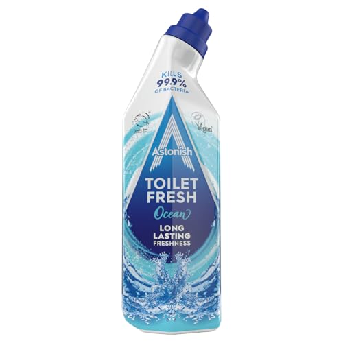 Astonish Ocean Toilet Fresh Gel, Kills 99.9% of Bacteria, Limescale Prevention, 750ml