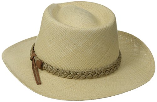 Scala Men's Panama Outback Hat, Natural, Medium