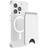 PopSockets Phone Wallet for MagSafe with Grip- White | PopWallet, Holds 3 Cards, Magnetic, Removable, Secure, White, Phone, Women