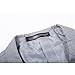 VOBAGA Men's Slim Fit Casual One Button Suit Blazers Grey XXL