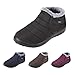 gracosy Warm Snow Boots, Winter Warm Ankle Boots,Fur Lining Boots,Waterproof Thickening Winter Shoes for Women Black 8 US