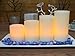 Flameless Candles; LED Candles with Remote Control, Pillar Real Wax Candles, 3-inch, 4-inch, 5-inch and 6-inch Candles Set of 4 (ROUND EDGE)