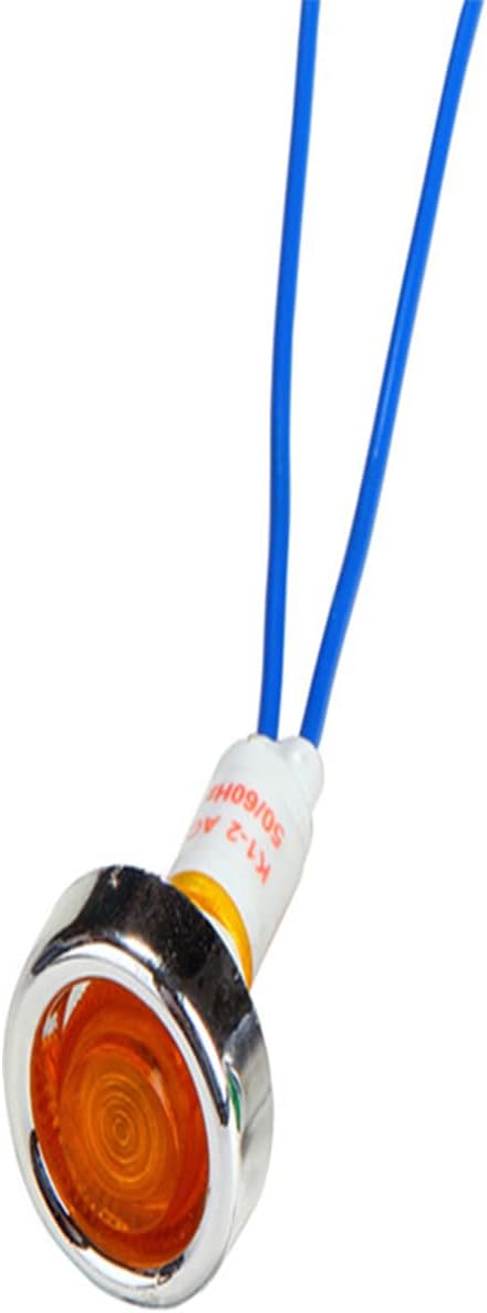 MACHSWON 230V AC 10mm LED Indicator Light K01A Warning Signal Lamp Yellow
