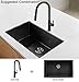 AguaStella AS81MB Matte Black Kitchen Sink Faucet with Pull Down Sprayer Single Handle High Arc