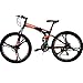 Eurobike Folding Bike 21 Speed Full Suspension Mountain Bicycle 27.5″ Daul Disc Brake (Orange)thumb 2