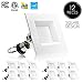 PARMIDA 4 inch Dimmable LED Square Recessed Retrofit Can Lights, Easy Downlight Installation, 10W (60W Eqv.) 5000K, 630lm, Ceiling Light, ETL-Listed & Energy Star, 5 Year Warranty- 12 Pack