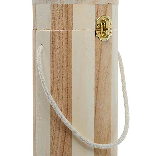 Pro Image Wine Natural Wood Gift Box | Bottle Carrier case Spirits, Liquor, Champagne Decorative & Durable