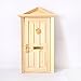 hrzyecommerce 1:12 Door with Hardware Miniature Wood Natural Color Fairy Dollhouse Steepletop