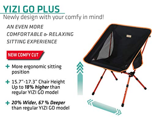 YIZI GO PLUS Portable Camping Chair Adjustable Height - Compact