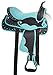 Acerugs Beautiful Western Pleasure Trail Barrel Racing Show Horse Saddle Free TACK Set PAD Silver Crystals (Turquoise, 16)thumb 4