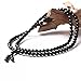 ARZASGO Men Women 108 Obsidian Crystal Prayer Bead Multilayer Stretch Bracelets Meditation Mala Beads Bracelet Necklace (Black-6mm)