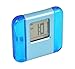Alarm Clock Wake Up Clock, Small Travel Clock - Aluminum and Acrylic LCD Digital Alarm Clock Morning Clock - Blue.