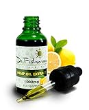 Hemp Oil Extract 1000mg - by Dr. Fishman Labs - Lemon Flavor - Anxiety, Stress, Depression Relief, Pain Mangment - Rich in Omega 3,6,9 Vitamin A & E - 30ml, 1 fl oz.