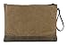Gootium Waxed Canvas Zip Folio Pencil Pouch - Office Supply Zippered Makeup Bag Multipurpose File Folder - Size 13