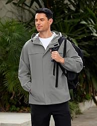 COOFANDY Men's Rain Jacket Waterproof Lightweight