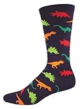 Socksmith Men's Dinosaur Crew Socks 1 Pair One Size Navy