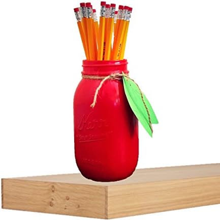Apple Themed Mason Jar and Pencil Gift Set