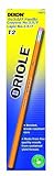 Dixon Oriole Woodcase Pencil, 2.5/F Medium Fine, Yellow Barrel, 12-Pack (12875)