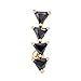 CHN'S Women Sexy Belly Navel Ring Black Punk Three Triangle Diamond Gold Mental Piercing Jewelry Belly Bar Button Crystal Body Jewelry