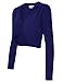 Ollie Arnes Women's Solid Basic Short and Long Sleeve Bolero Shrug Knit Cardigan