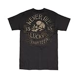 Men's Lucky 13 Apparel Never Die T-Shirt Black