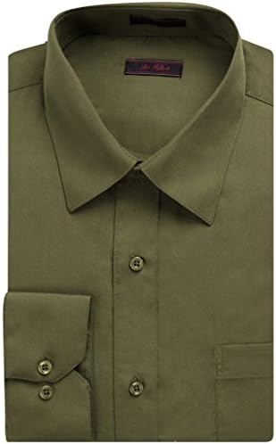 Art Hoffman Men's RRC-1 Regular Fit Dress Shit, Olive, 18-18.5" Neck 34/35" Sleeve