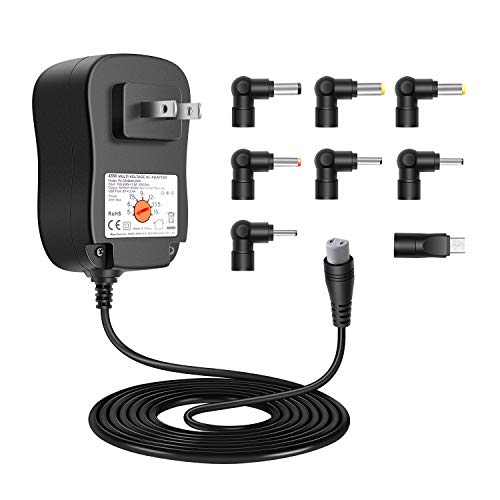 Aisilk 45W Multi-Voltage AC/DC Adapter, 5V 6V 7.5V 9V 12V 13.5V 15V Switching Wall Cord Charger with 5V 2.4A USB Plug for Tablet, Smartphone, Router, CCTV, LED Light and More Small Electronics - Thumbnail 7