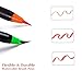 24 Colors Watercolor Brush Pens,Real Brush Pens with Flexible Nylon Brush Tips, Paint Markers for Drawing, Painting, Coloring, Calligraphy with Water Brush for Artists and Beginner