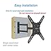 EVERVIEW TV Wall Mount Bracket fits to Most 26-55 inch LED,LCD,OLED Flat Panel TVs, Tilt Full Motion Swivel Articulating Arms, TV Bracket VESA 400X400, 77lbs Loading with Cable Ties