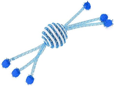 Cat Grinding Teething Toy Ball Rotating Pet Interactive Toy (Blue)