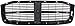 Grille Assembly Compatible with 2006-2008 Dodge Ram 1500 Horizontal Bar Insert Plastic Painted Black Shell and Insert