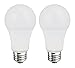 TCP New 60W Equivalent, A19 LED Light Bulbs, ENERGY STAR Certified, Dimmable, Daylight White (2 Pack)