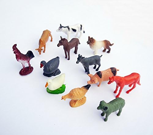 Farm Animals Toy Figure (12 Count)
