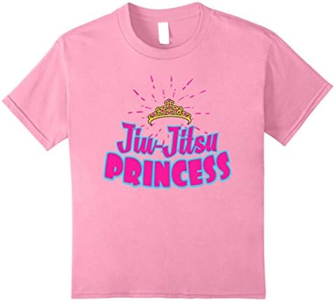 Kids Jiu-Jitsu Princess T-Shirt Cute Martial Arts Training Tee 8 Pink