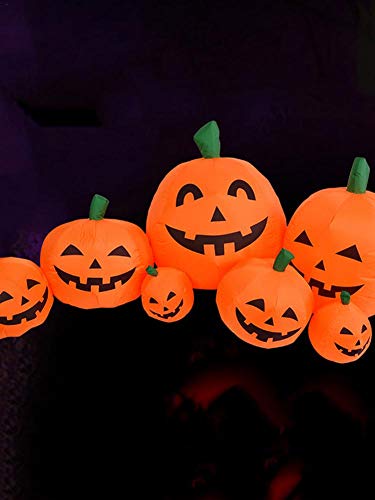 Eilane Halloween Inflatable Pumpkin Air Blown Jack-o-Lantern Decoration for Lawn Yard Garden Party Outdoor Decoration