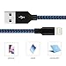 Lightning Cable,UPMSX iPhone Cable 4Pack 3FT 6FT 6FT 10FT to USB Syncing and Charging Cable Data Nylon Braided Cord Charger for iPhone 8/8 Plus 7/7 Plus/6/6 Plus/6s/6s Plus and more (Black&Blue)