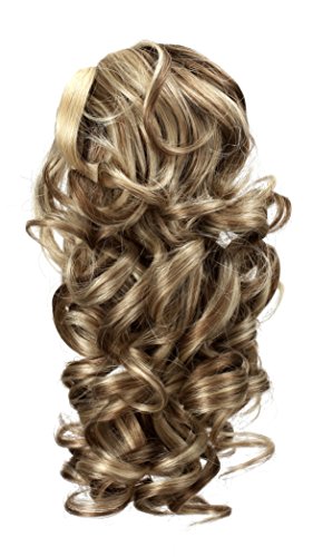 OneDor 12" Curly Synthetic Clip In Claw Ponytail Hair Extension Synthetic Hairpiece 115g with a jaw/claw clip (H16/613)