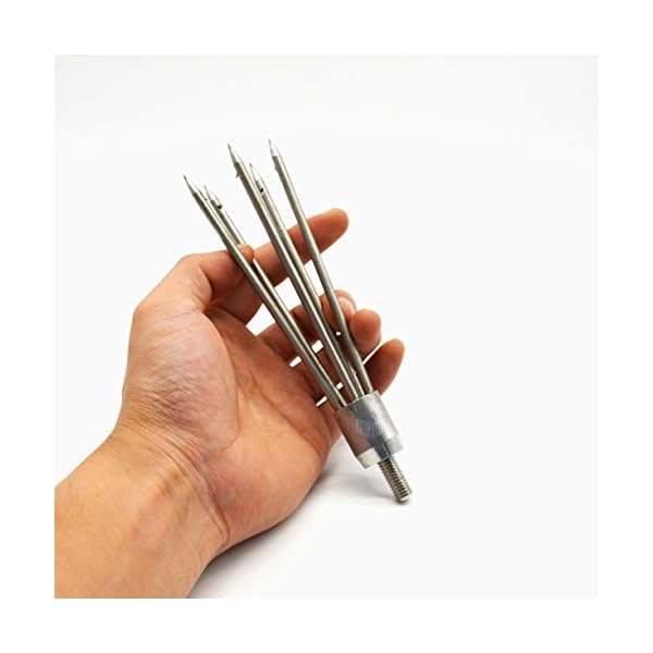 MAYMII-M8-5-Prong-Fishing-Fork-Fish-Frog-Eel-Salmon-Barbed-Stainless-Fish-Spear-Long-Nut MAYMII-M8-5-Prong-Fishing-Fork-Fish-Frog-Eel-Salmon-Barbed-Stainless-Fish-Spear-Long-Nut