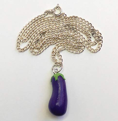 Purple Eggplant Necklace Faux Food Jewelry Halloween Christmas