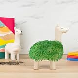 Gift Republic Llama Shaped Chia Planter White with Seeds view 2