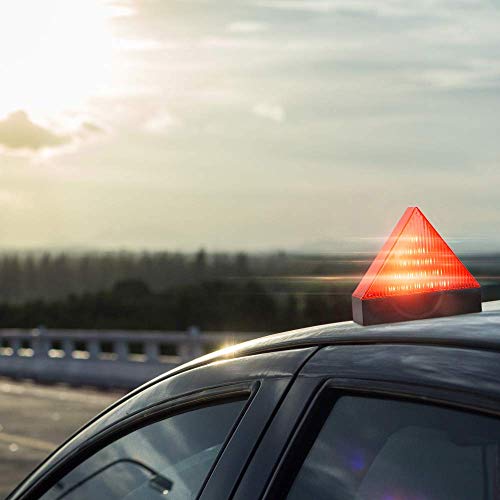 2-in-1 LED Warning Triangle Light Roadside Hazard Warning Light Reflective Warning Road Safety Triangle Kit Led Emergency Beacon Light Rooftop Strobe Light for Car Truck Boat - Thumbnail 3
