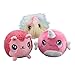 SQUEEZAMALS (Narcissa Narwhal, Fifi Furball, Hopey Hedgehop - 3.5" Super-Squishy Foamed Stuffed Animal! Squeezable, Soft, Adorable! Toy (3 Pack)