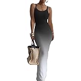 Nimsruc Women Summer Long Dress Casual Slip Sexy Slim Sleeveless Bodycon Maxi Dresses for Women 2024